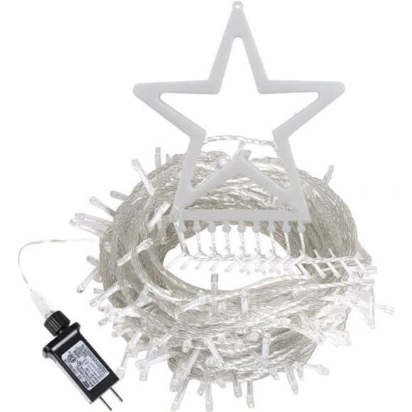 Christmas Decorations Outdoor Lights,11.5 ft 317 LED Star Christmas Tree Lights - Picture 6 of 7